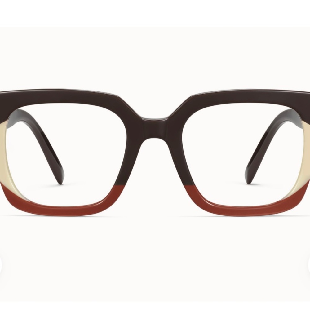 NOT FOR SALE- Warby Parker Melina Color Block Frames Melina Striped Sepia